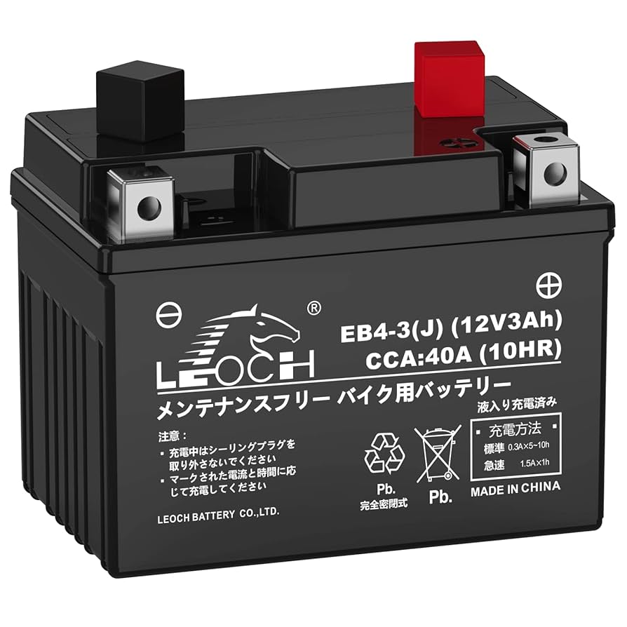 Amazon | LEOCH YTX4L-BS/YT4L-BS互換 EB4-3(J) 12V 3AH バイク